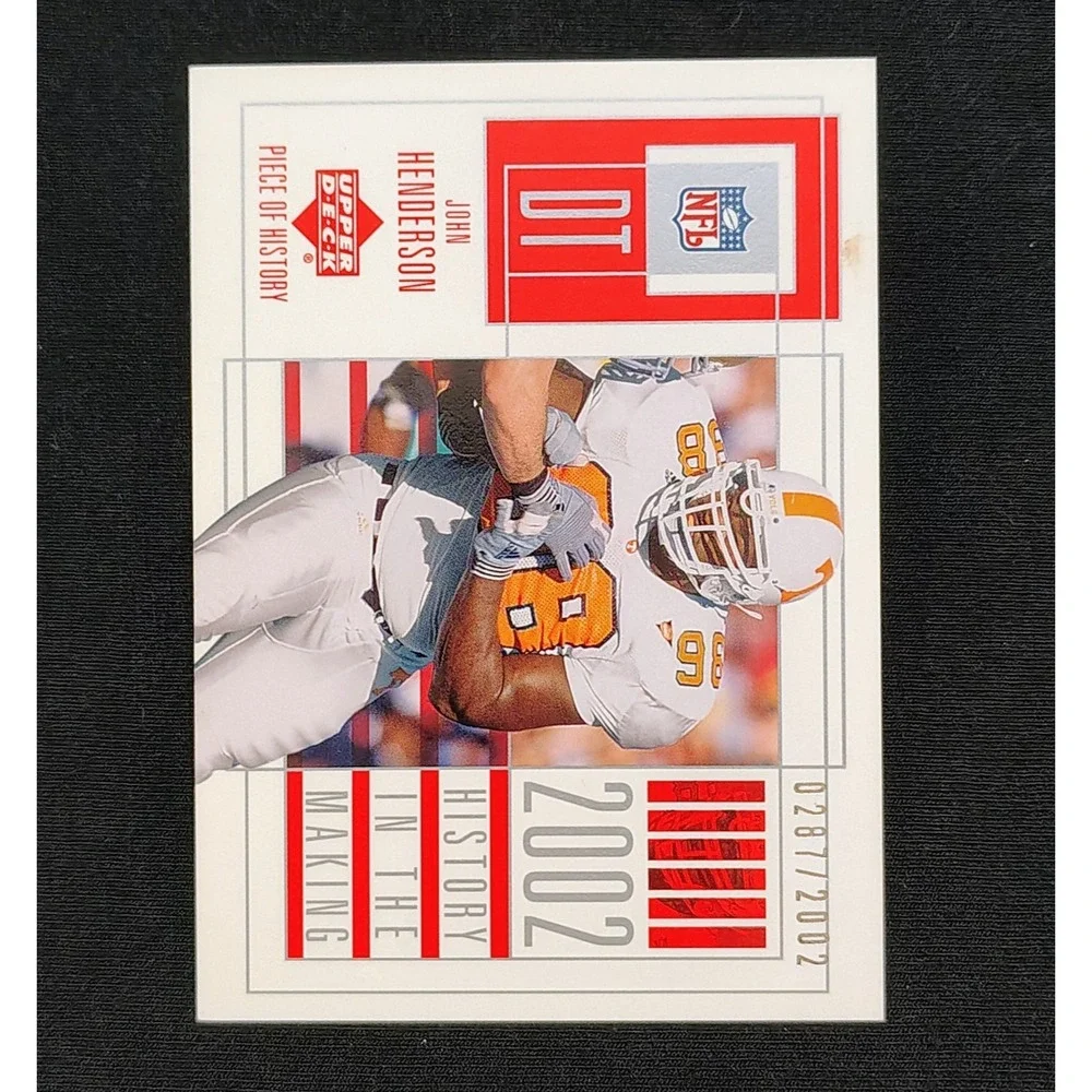2002 Upper Deck Piece Of History in the Making 287/2002 John Henderson #137